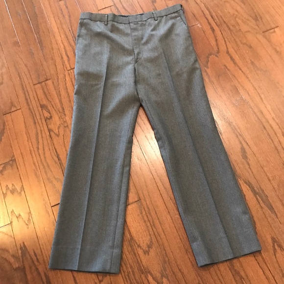 Lightweight Charcoal Grey Wool Slacks - Picture 1 of 4